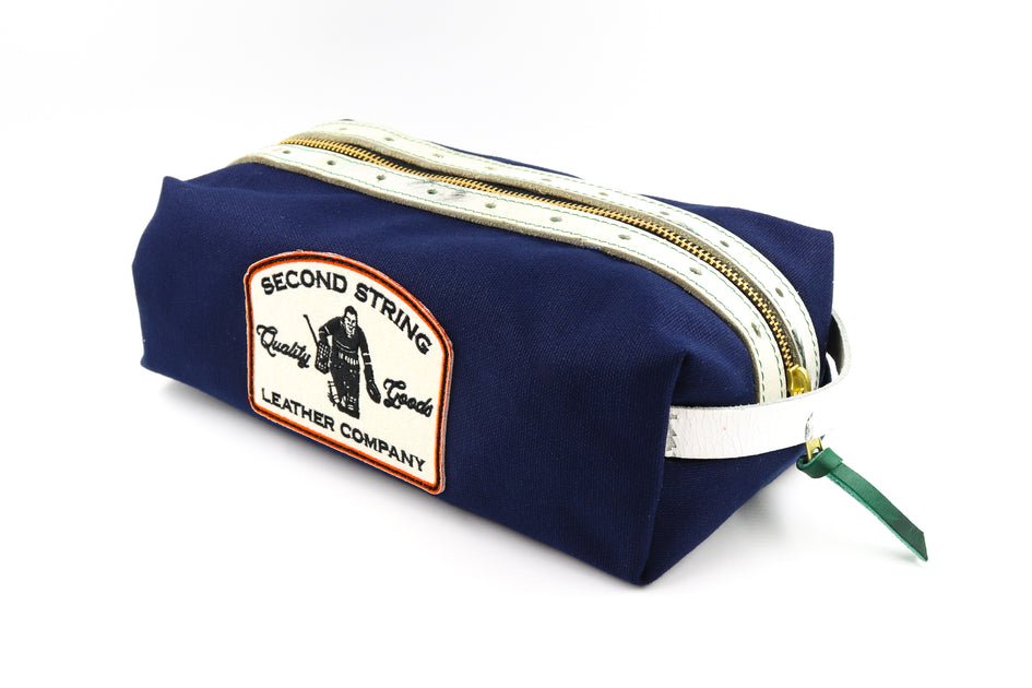 Hartford White Bathroom Bag – Second String Leather Company