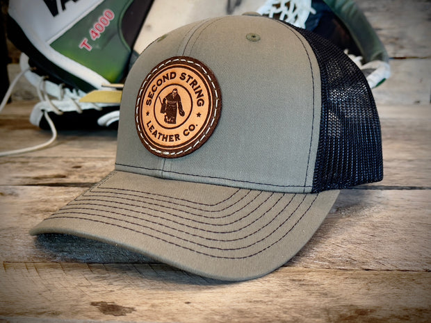 Loden Green Trucker Hat With Black Mesh Back