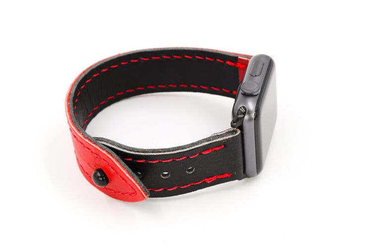 Chicago One Red/Black iWatch Band
