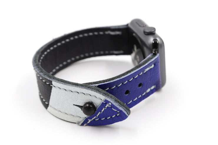 Thunder and Lightning Glove 1 Blue/White/Black iWatch Band