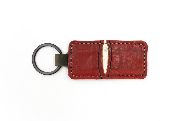 Chicago 3 Red/White Keychain
