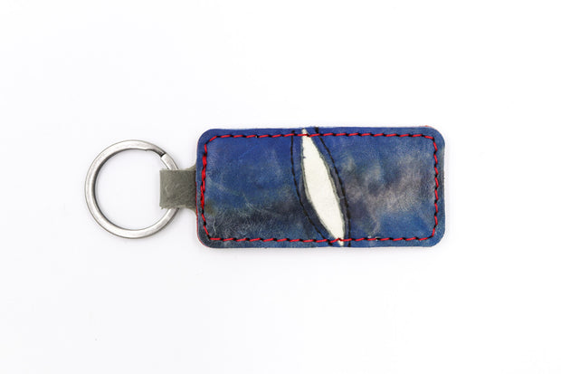 New York 1 Blue/White Keychain