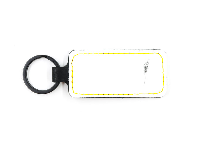Boston White/Black Keychain