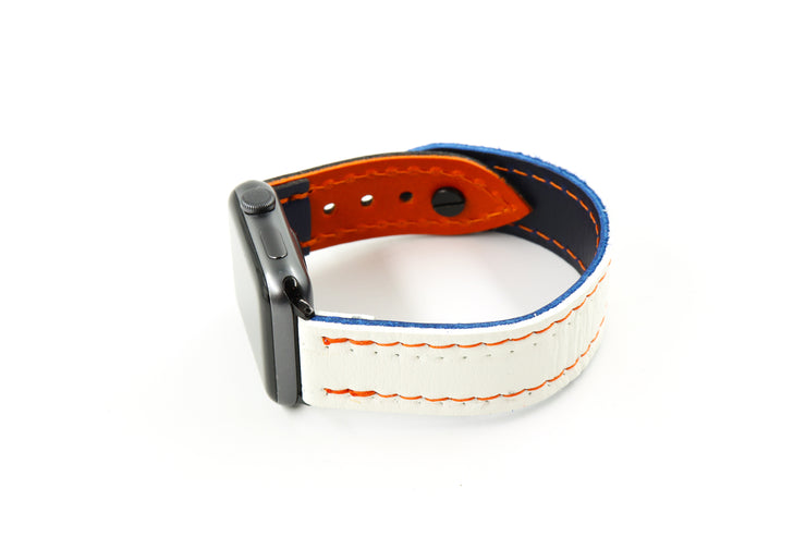 Edmonton White/Navy iWatch Band
