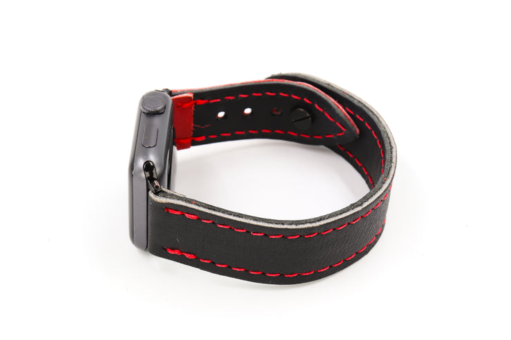 Chicago One Black/Red iWatch Band