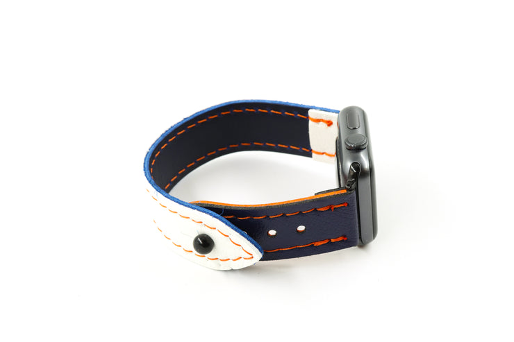 Edmonton White/Navy iWatch Band