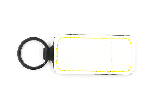 Boston White Keychain