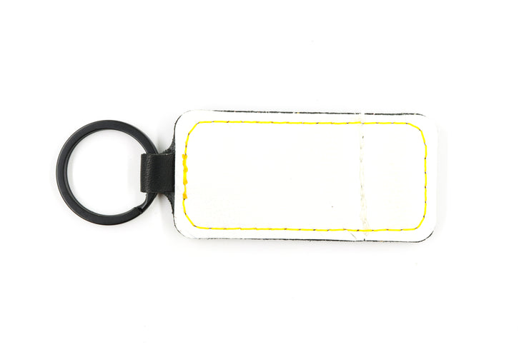 Boston White Keychain
