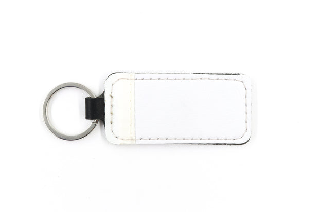 Detroit White Keychain