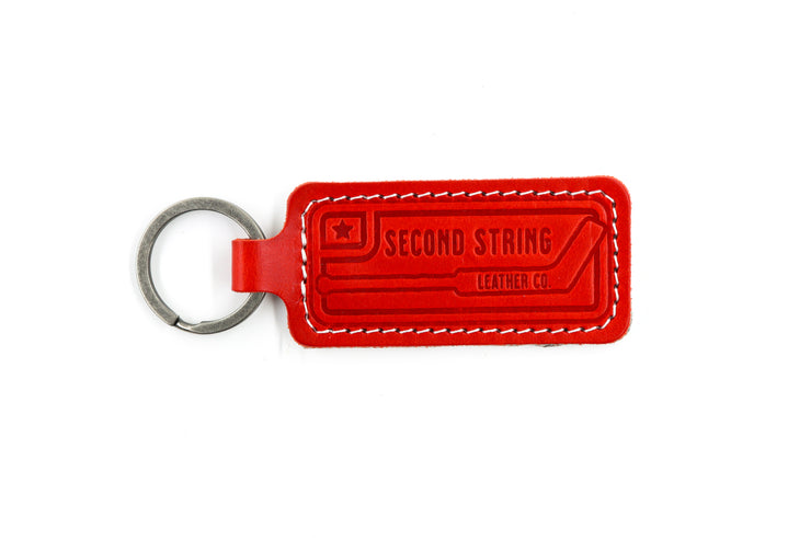 Detroit White Keychain