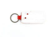 Detroit White Keychain