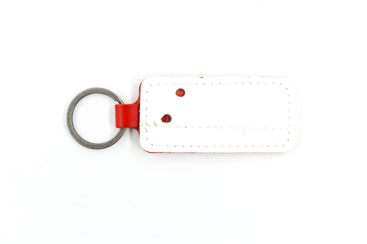 Detroit White Keychain