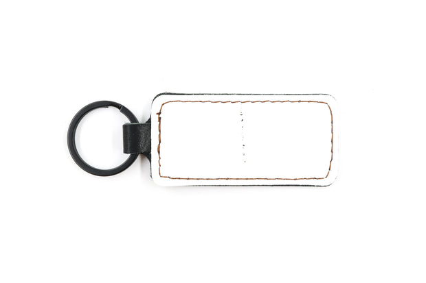 Boston White Keychain