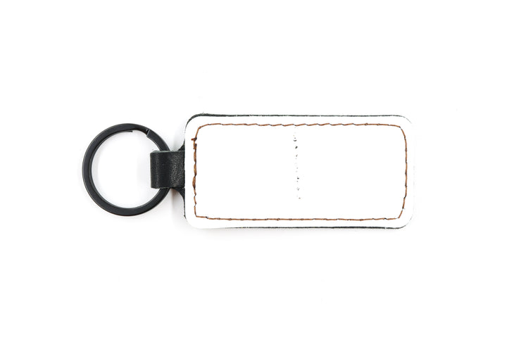 Boston White Keychain