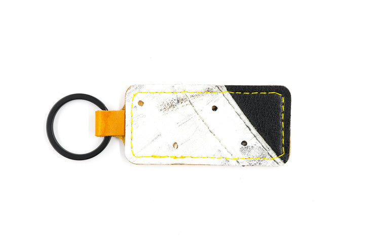 Pittsburgh White/Black Keychain