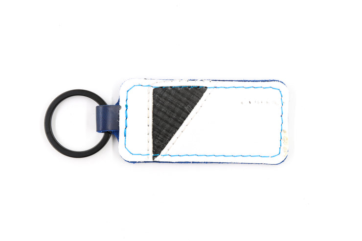 Columbus Blue/White Keychain