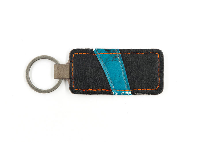San Jose Black/Teal Keychain