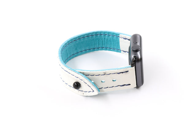 Maine White/Teal iWatch Band