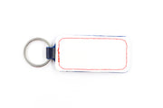 USA White Keychain