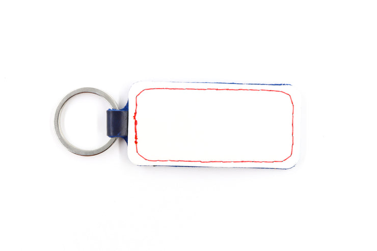 USA White Keychain