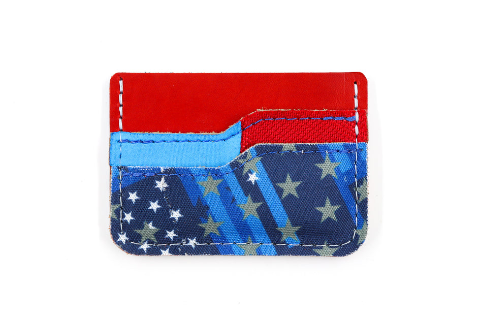 Stars And Stripes 3 Slot Wallet – Second String Leather Company
