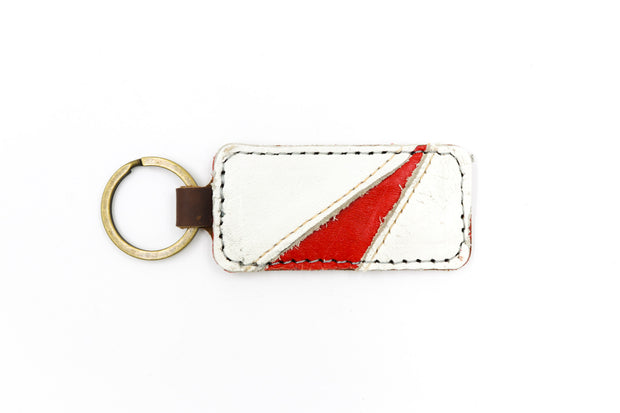 New York 2 Red/White Keychain