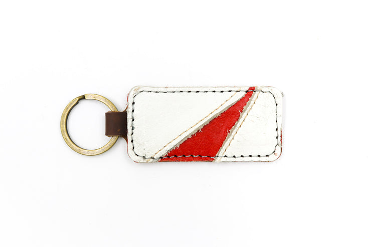New York 2 Red/White Keychain