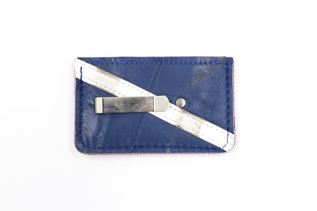 Genuine Leather Money Clip Wallet Navy Blue – Three Sixty Leather