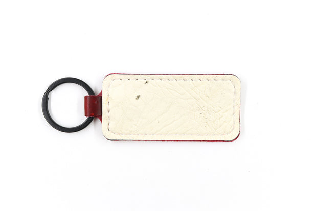 Detroit White Keychain