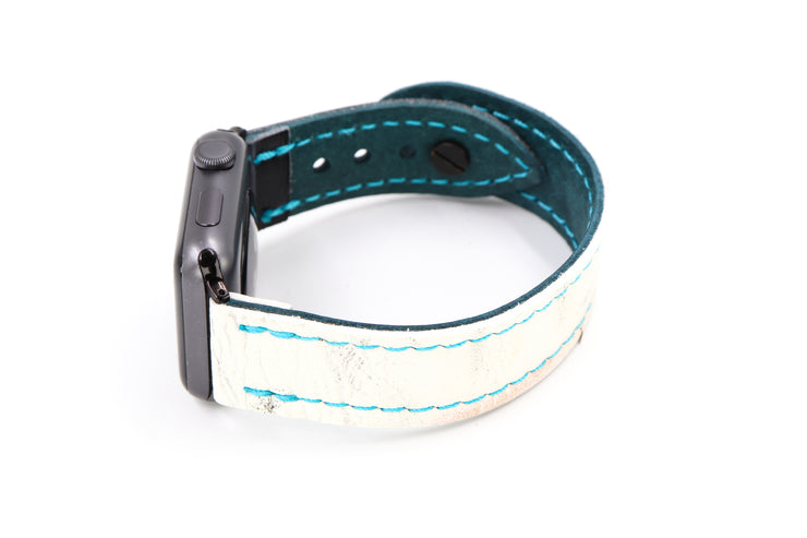 San Jose Shark Attack White/Black iWatch Band