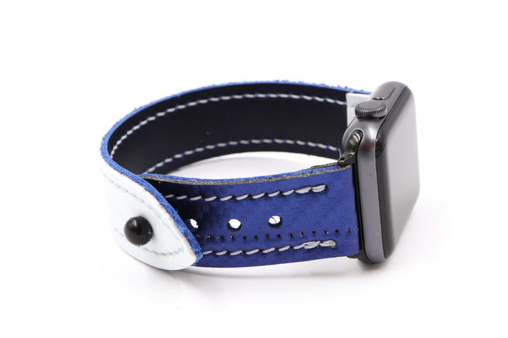 Big Cat Collection White/Blue iWatch Band