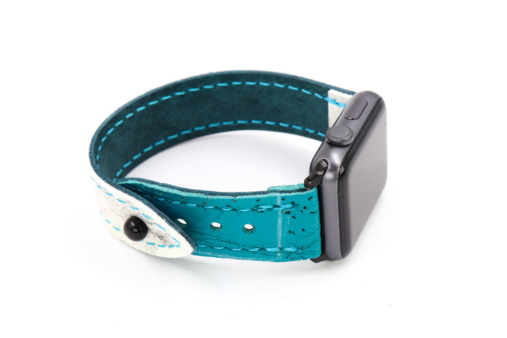San Jose Shark Attack White/Teal iWatch Band