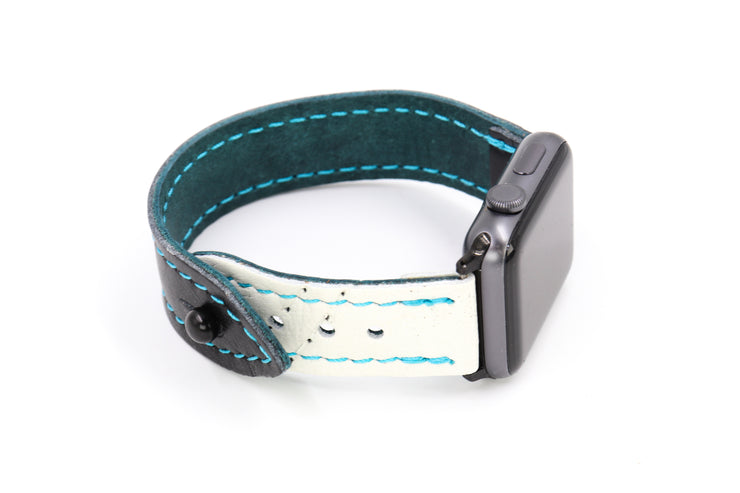 San Jose Shark Attack Black/White iWatch Band