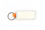 New York White Keychain