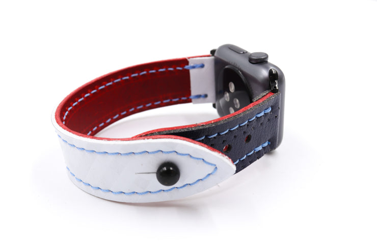 Washington All Caps White/Blue iWatch Band