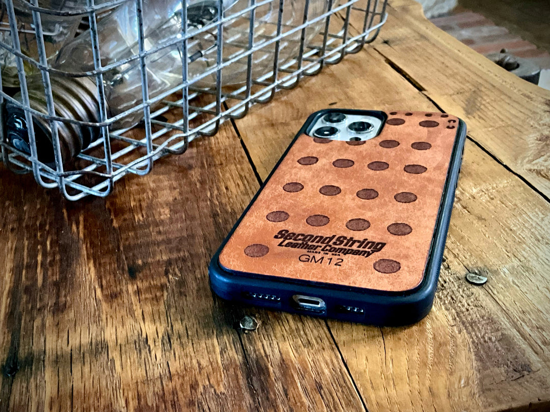 Waffle Blocker Phone Case – Second String Leather Company Waffle Blocker Phone Case – Second String Leather Company