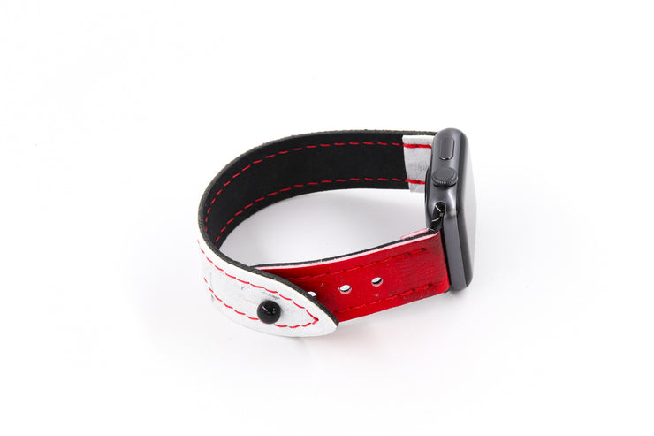 Carolina White/Red iWatch Band