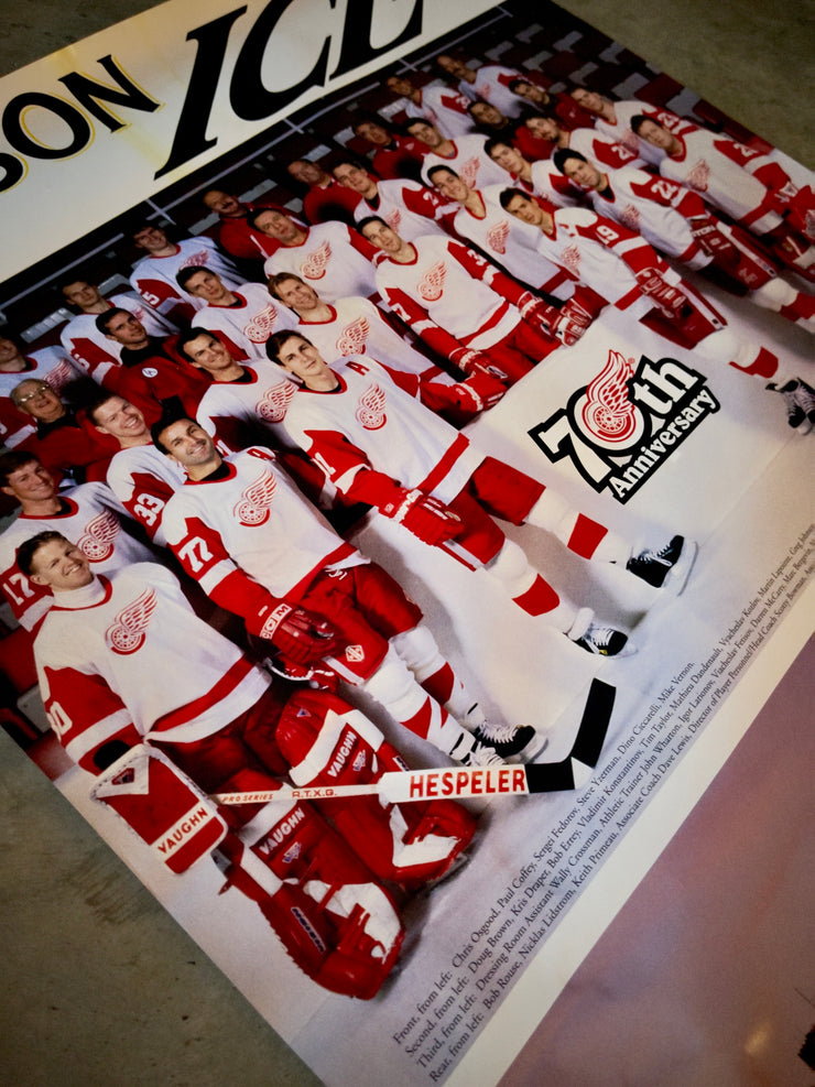 Detroit Red Wings Team Poster - 1996