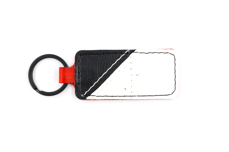 New Jersey White/Black Keychain