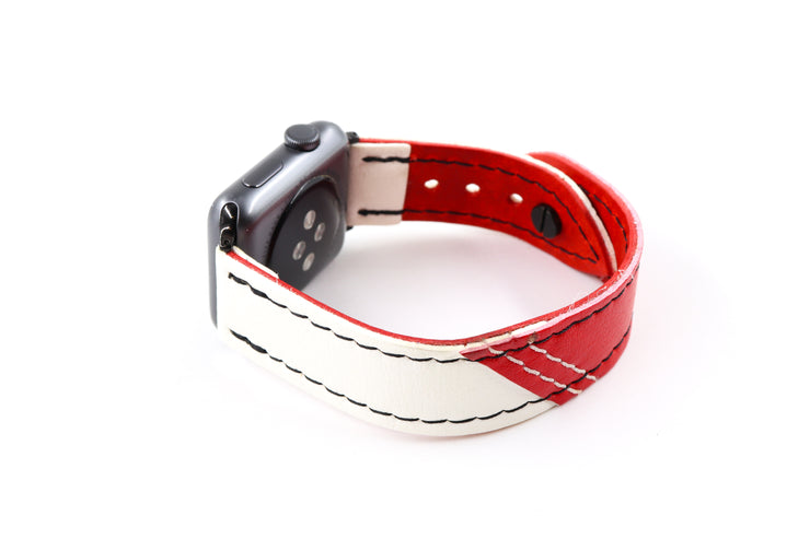 New Jersey White/Red iWatch Band