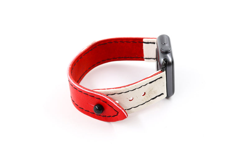 New Jersey White/Red iWatch Band