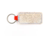 New York White Keychain