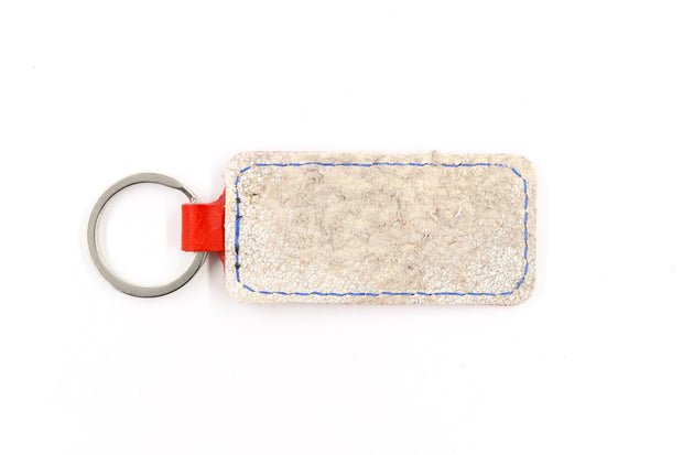 New York White Keychain