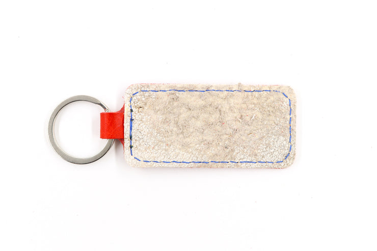 New York White Keychain