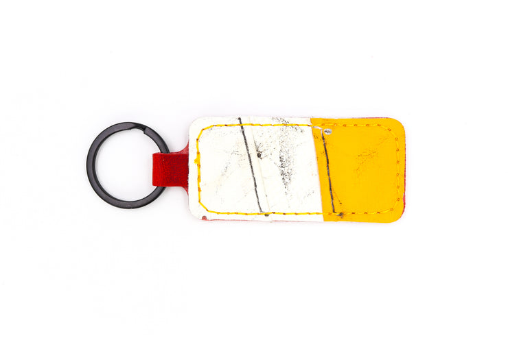 Calgary White/Yellow Keychain