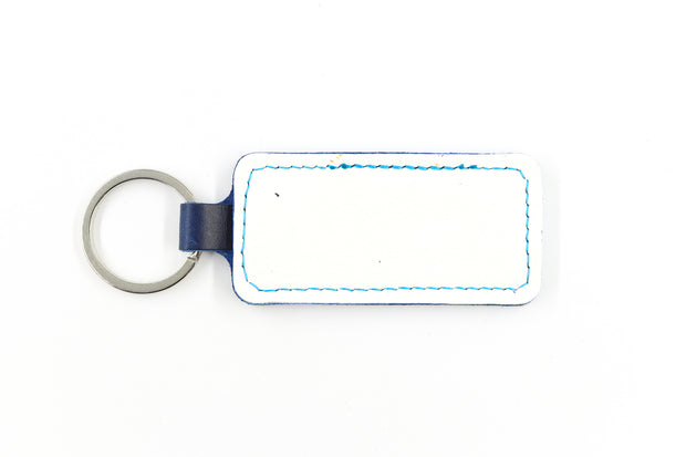 New York 1 White Keychain