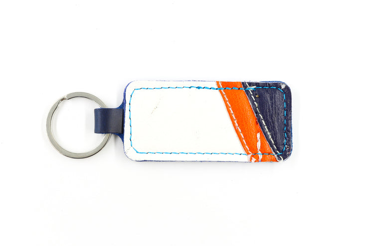 New York 1 Blue/White/Orange Keychain
