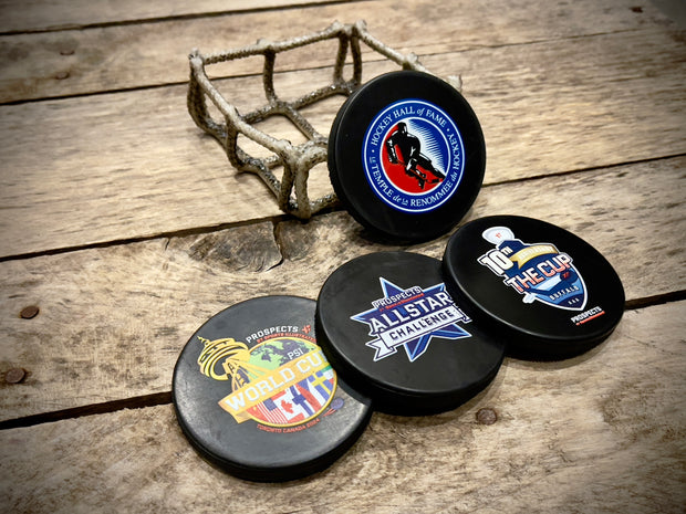 Custom Hat Trick Puck Coaster Set