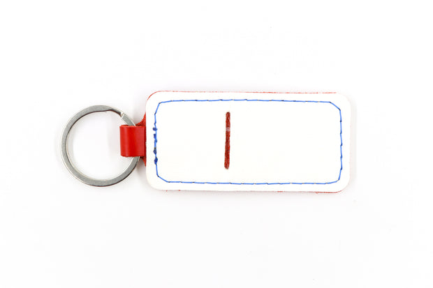USA White Keychain