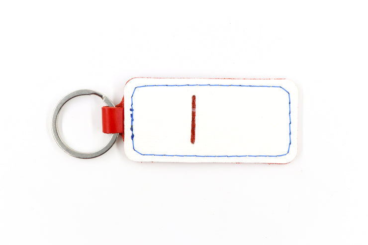 USA White Keychain